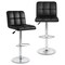 Modern Bar Stools Set of 2 with Back Support, Heavy-Duty Metal Base, Footrest, and Adjustable Height